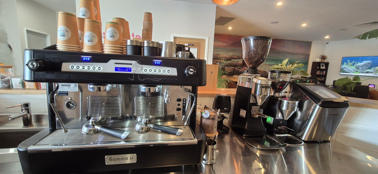 The coffee machine at The Bothy